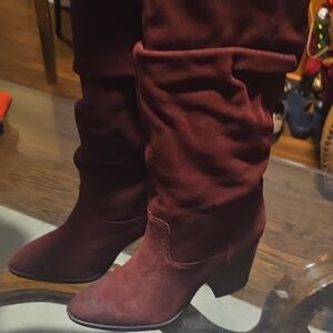 Steve Madden Maroon/Brownish Heeled Boots